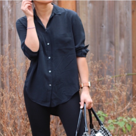 Madewell Tops - Madewell Silk Spotlight  Button Down Shirt
